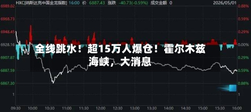 全线跳水!超15万人爆仓!霍尔木兹海峡,大消息